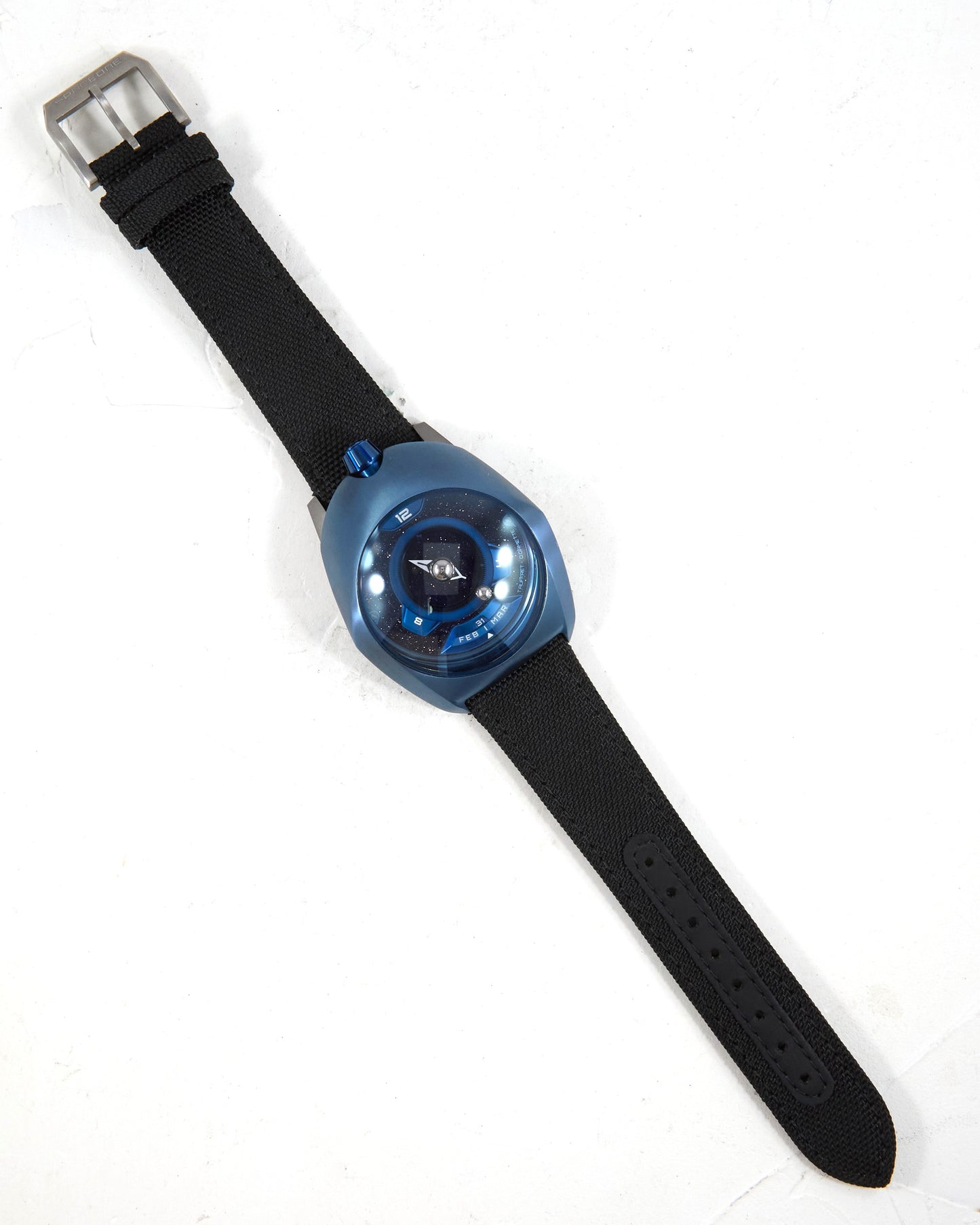 Spaceone Blue Tellurium Aventurine Dial in Titanium Case with Box & Papers - Limited Edition 200 Made