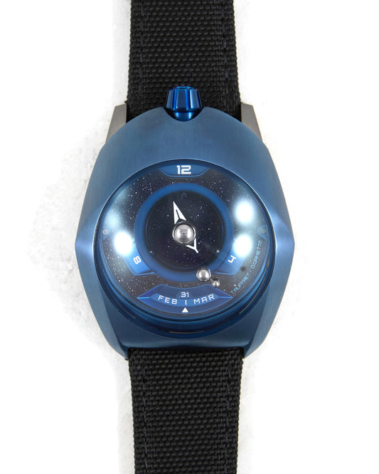 Spaceone Blue Tellurium Aventurine Dial in Titanium Case with Box & Papers - Limited Edition 200 Made