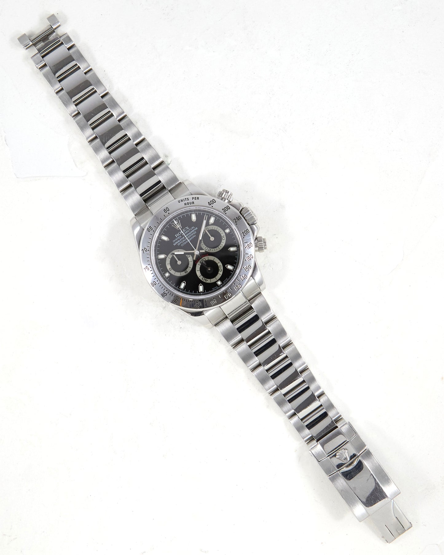 Rolex Daytona 116520 Black Dial on Oyster Bracelet with Box & Papers