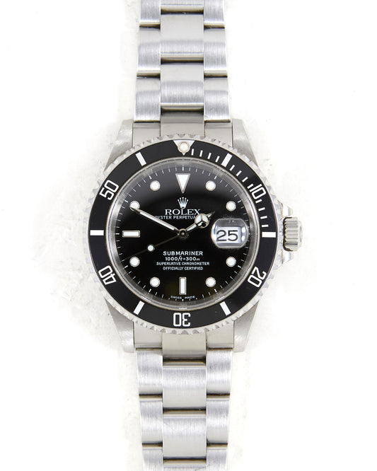 Rolex Submariner 16610 on Oyster Bracelet with Box & Papers