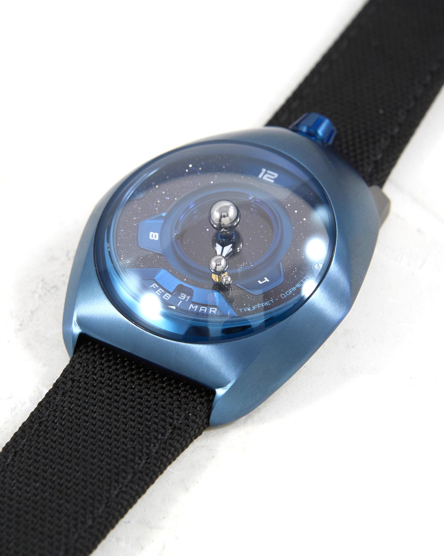 Spaceone Blue Tellurium Aventurine Dial in Titanium Case with Box & Papers - Limited Edition 200 Made