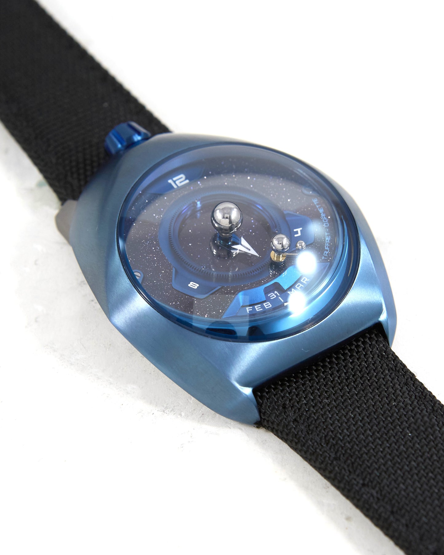 Spaceone Blue Tellurium Aventurine Dial in Titanium Case with Box & Papers - Limited Edition 200 Made