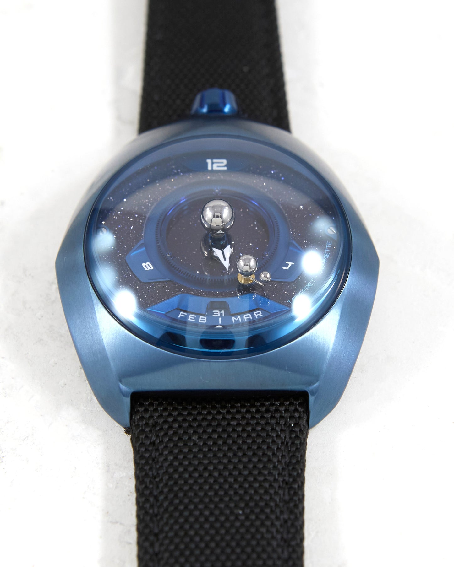 Spaceone Blue Tellurium Aventurine Dial in Titanium Case with Box & Papers - Limited Edition 200 Made