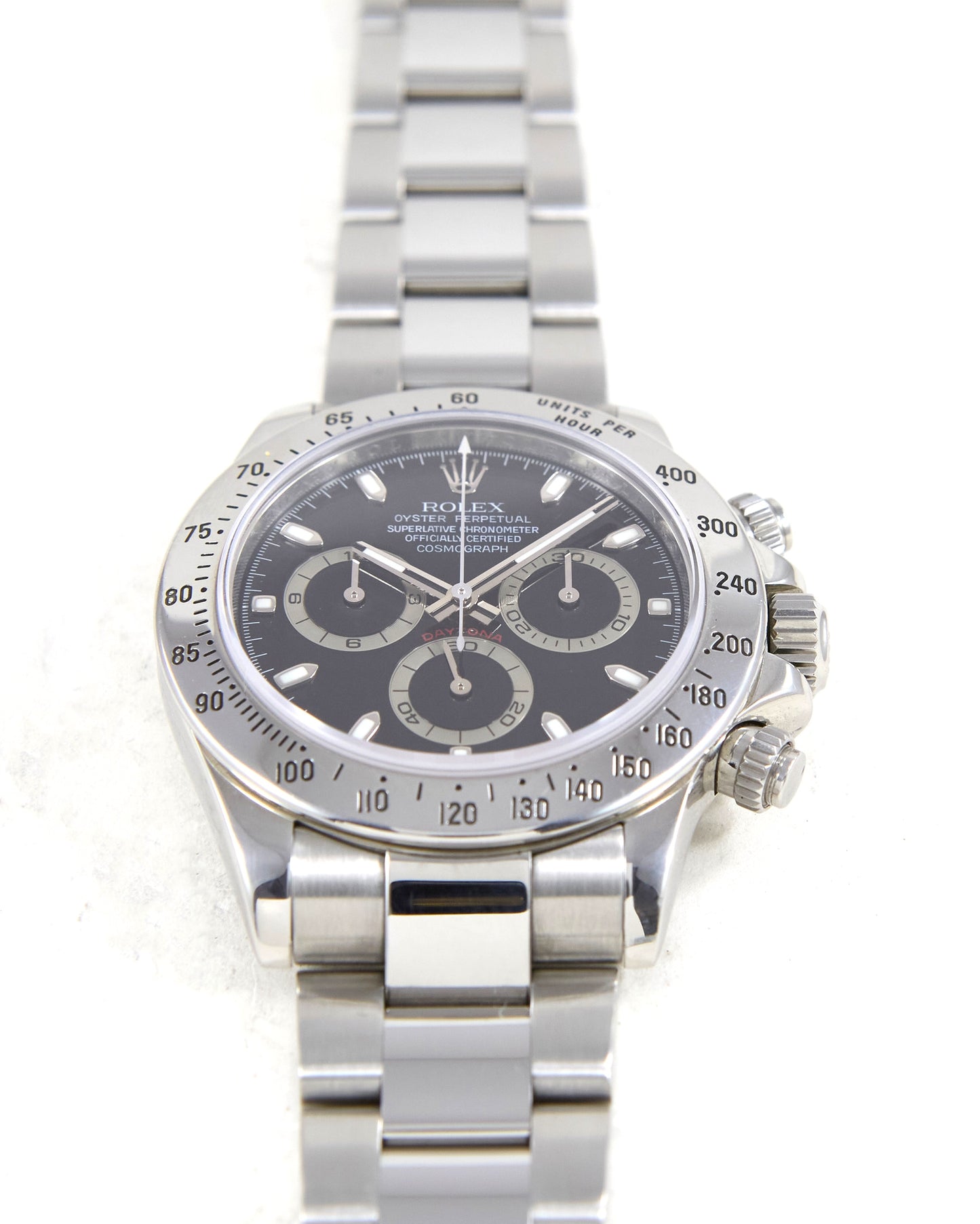 Rolex Daytona 116520 Black Dial on Oyster Bracelet with Box & Papers