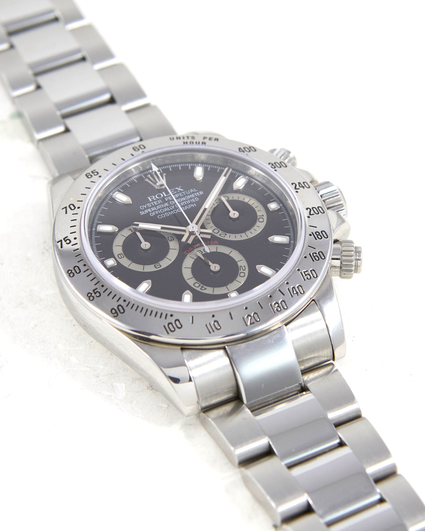 Rolex Daytona 116520 Black Dial on Oyster Bracelet with Box & Papers