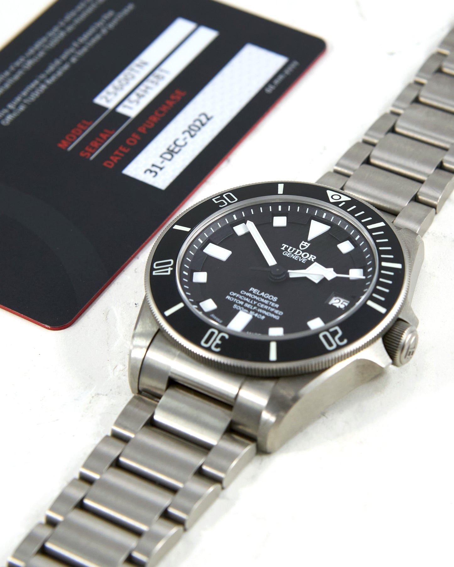 Tudor Pelagos 25600TN in Titanium Case with Warranty Card