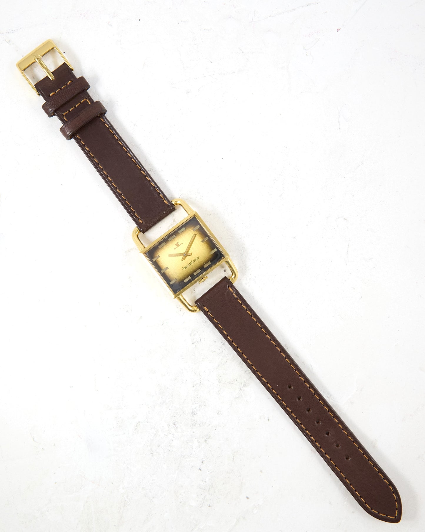 Jaeger-LeCoultre Etrier Jumbo 9041 Ombre Brown Dial on Leather Strap and Buckle