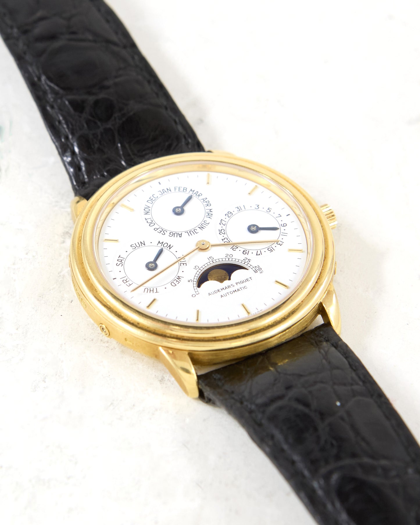 Audemars Piguet Quantieme Perpetual Automatic 25657BA with Sapphire Case Back on Leather Strap and Buckle