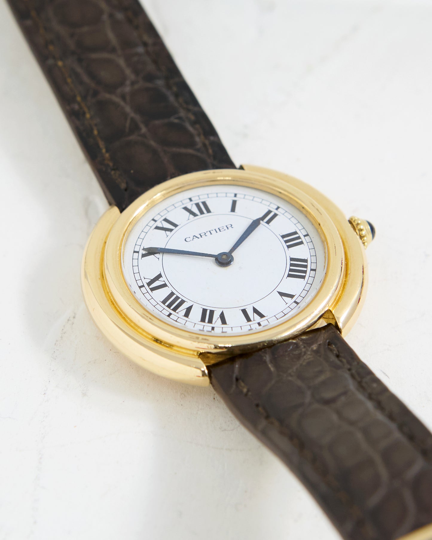 CARTIER VENDOME AUTOMATIC IN GOLD WITH DEPLOYANT BUCKLE