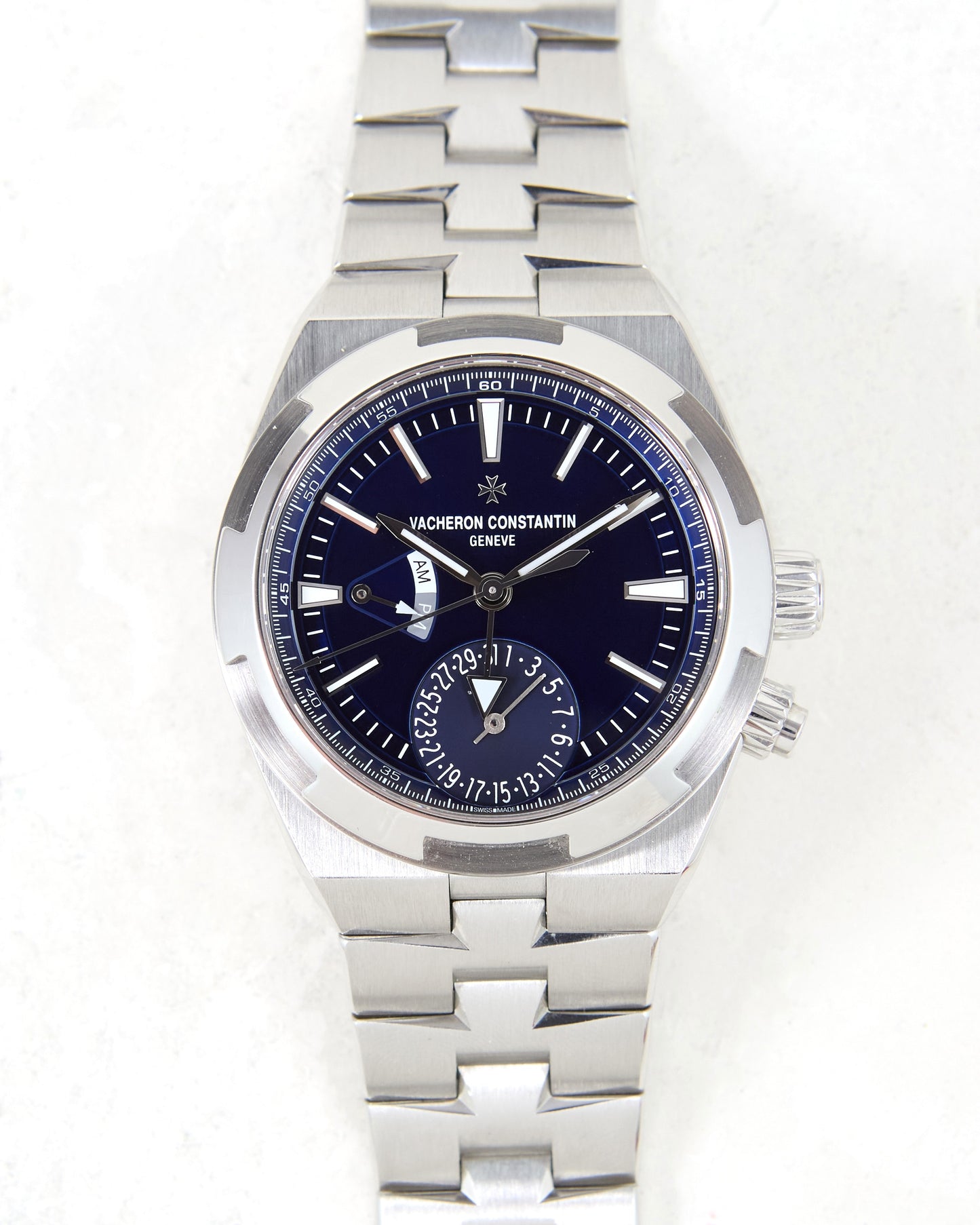 Vacheron Constantin Overseas Dual Time 7900V Blue Dial in Steel with Extra Straps and Box & Papers