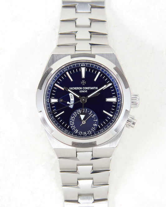 Vacheron Constantin Overseas Dual Time 7900V Blue Dial in Steel with Extra Straps and Box & Papers