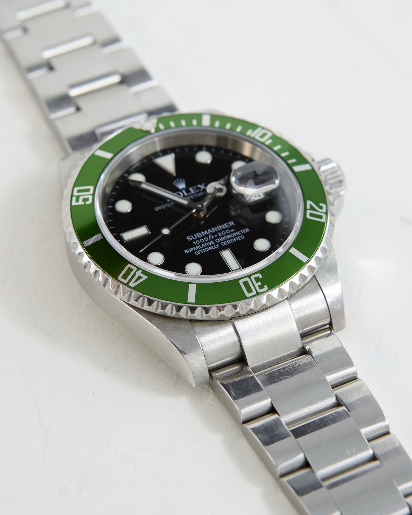 ROLEX SUBMARINER LIME GREEN KERMIT 50TH ANNIVERSARY WITH BOX & PAPERS