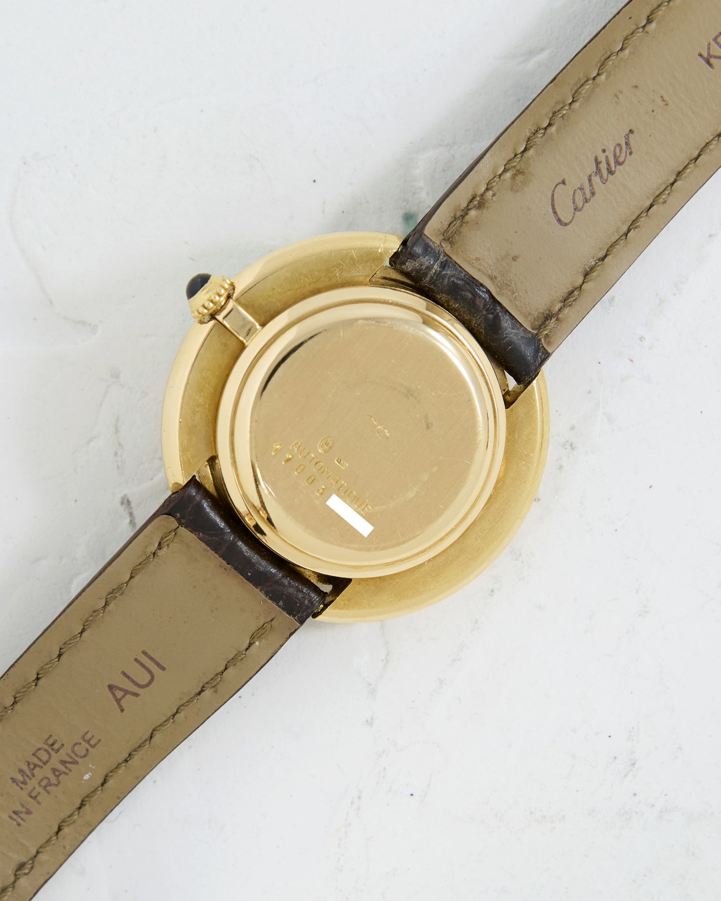 CARTIER VENDOME AUTOMATIC IN GOLD WITH DEPLOYANT BUCKLE