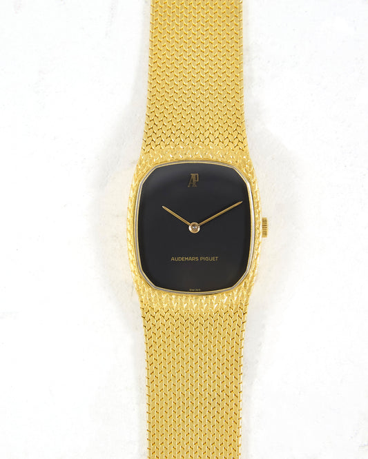 Audemars Piguet Cobra Black Matte Dial in Yellow Gold Case and Bracelet