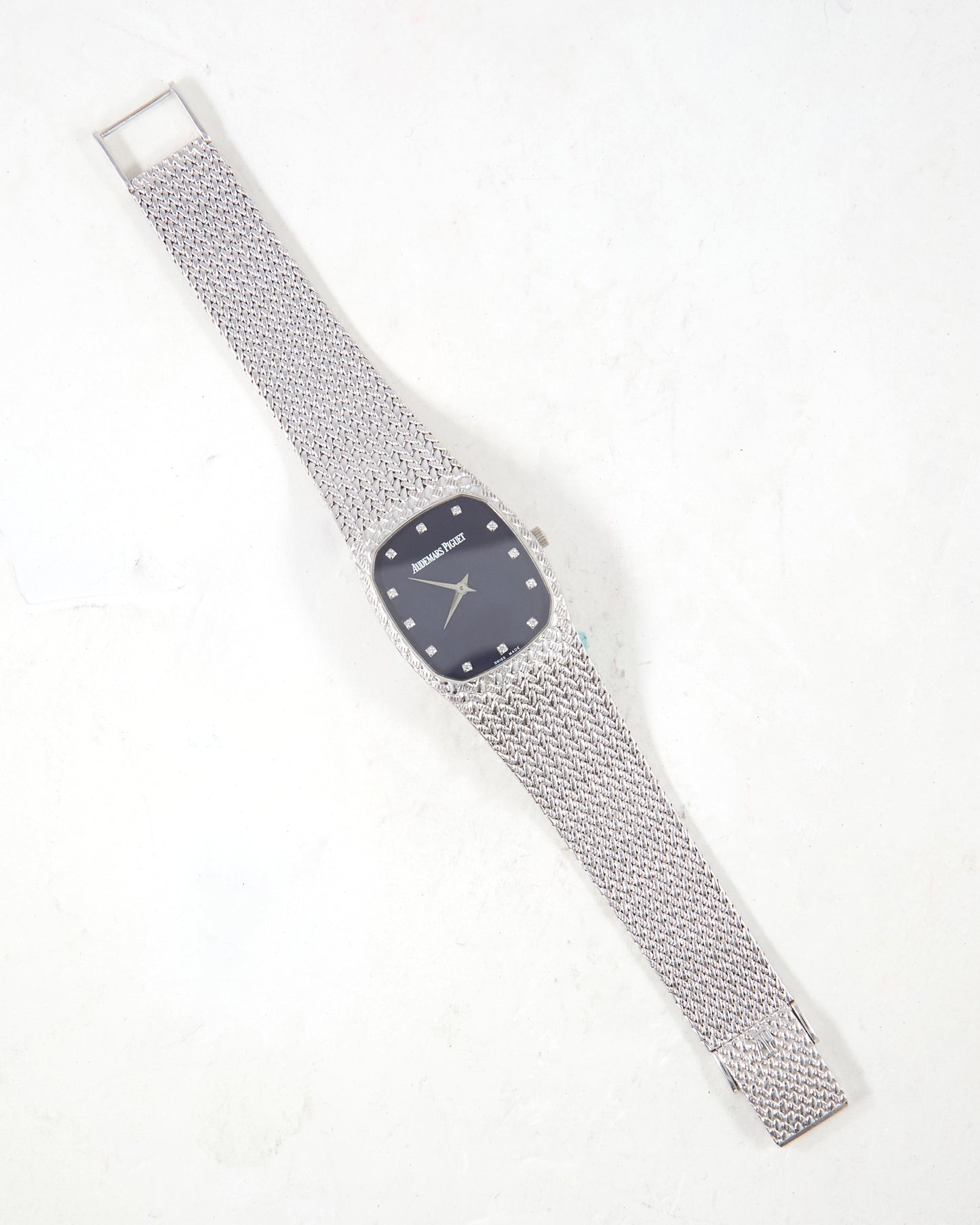 Audemars Piguet Cobra Black Diamond Dial in White Gold Case and Bracelet