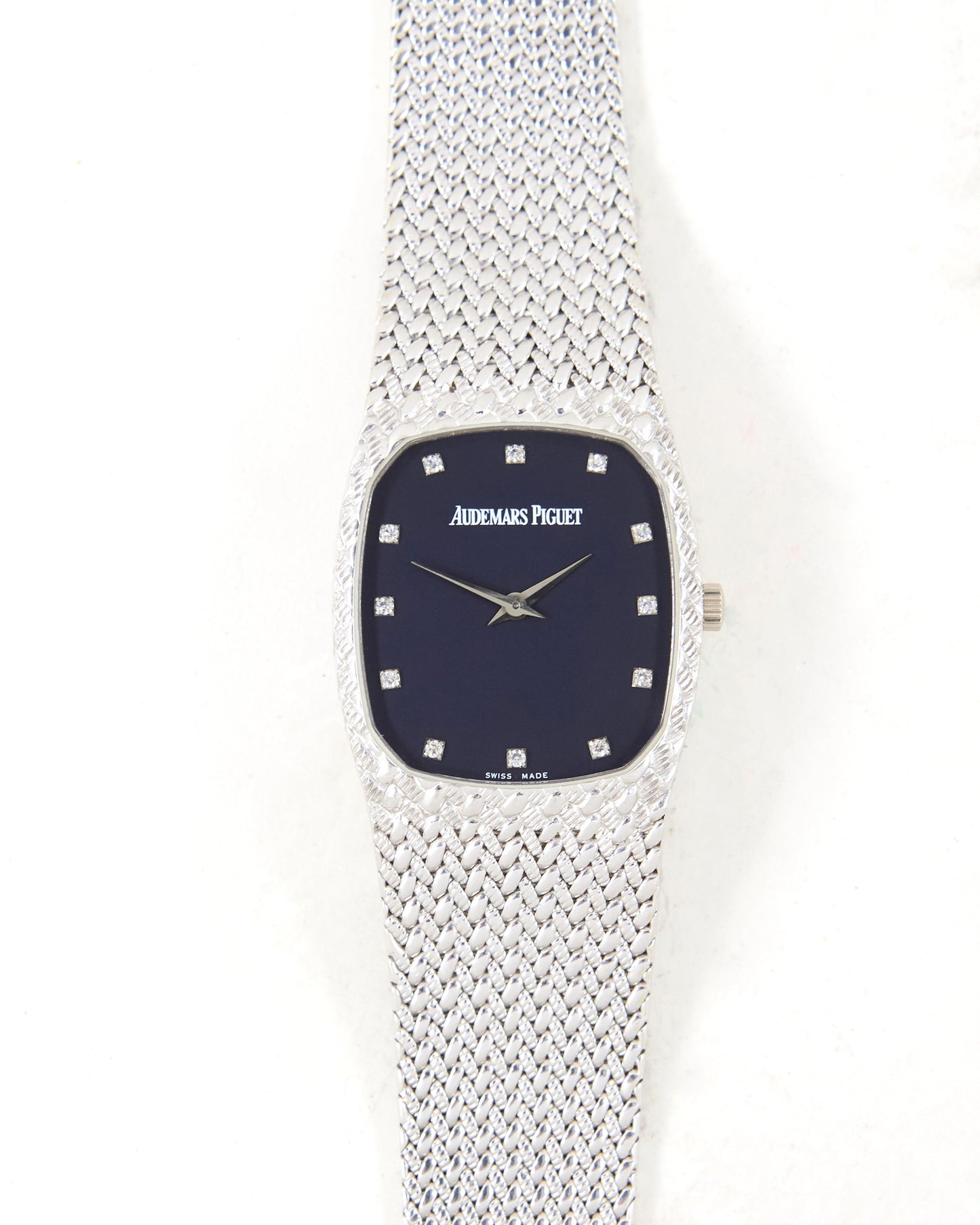 Audemars Piguet Cobra Black Diamond Dial in White Gold Case and Bracelet
