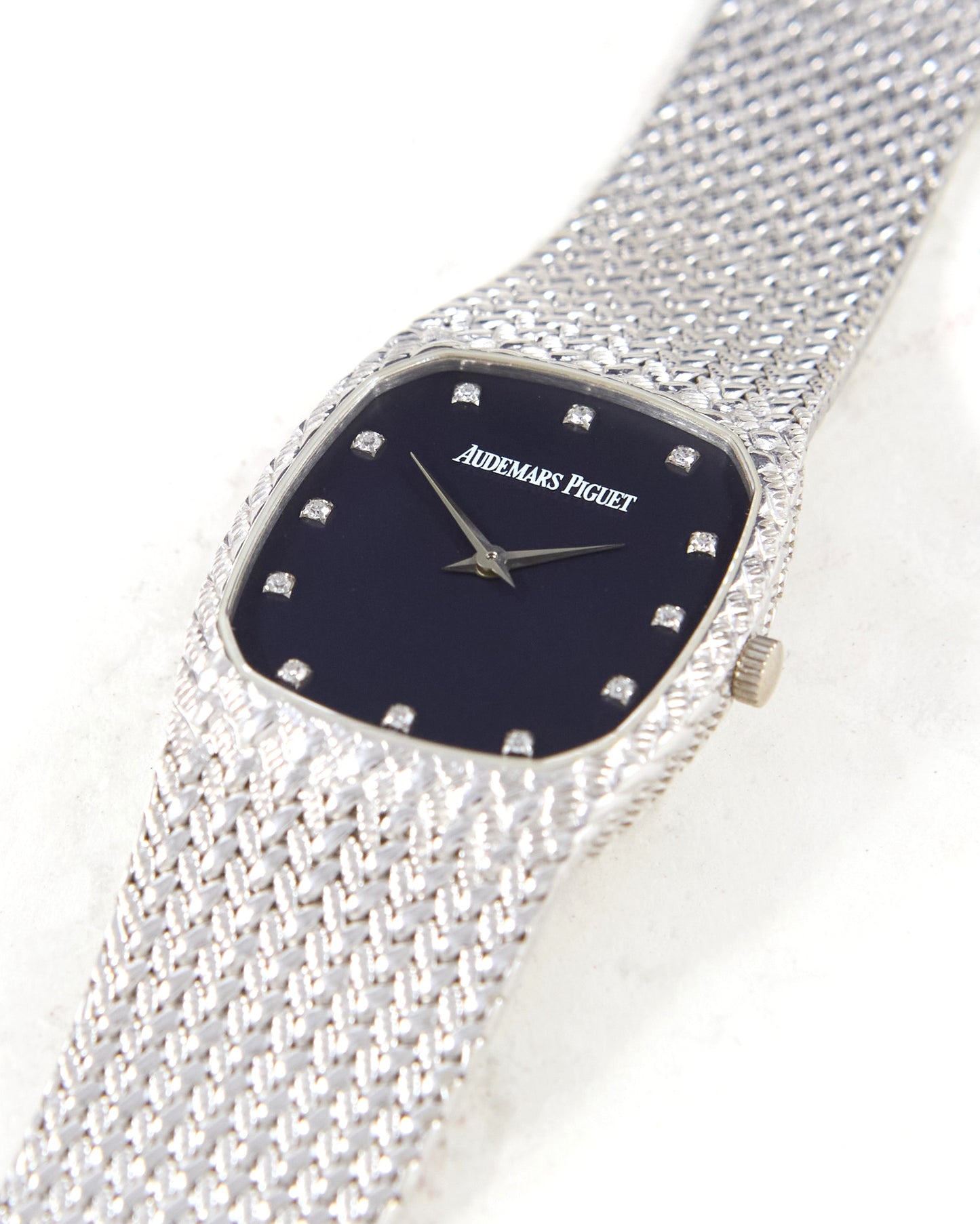 Audemars Piguet Cobra Black Diamond Dial in White Gold Case and Bracelet