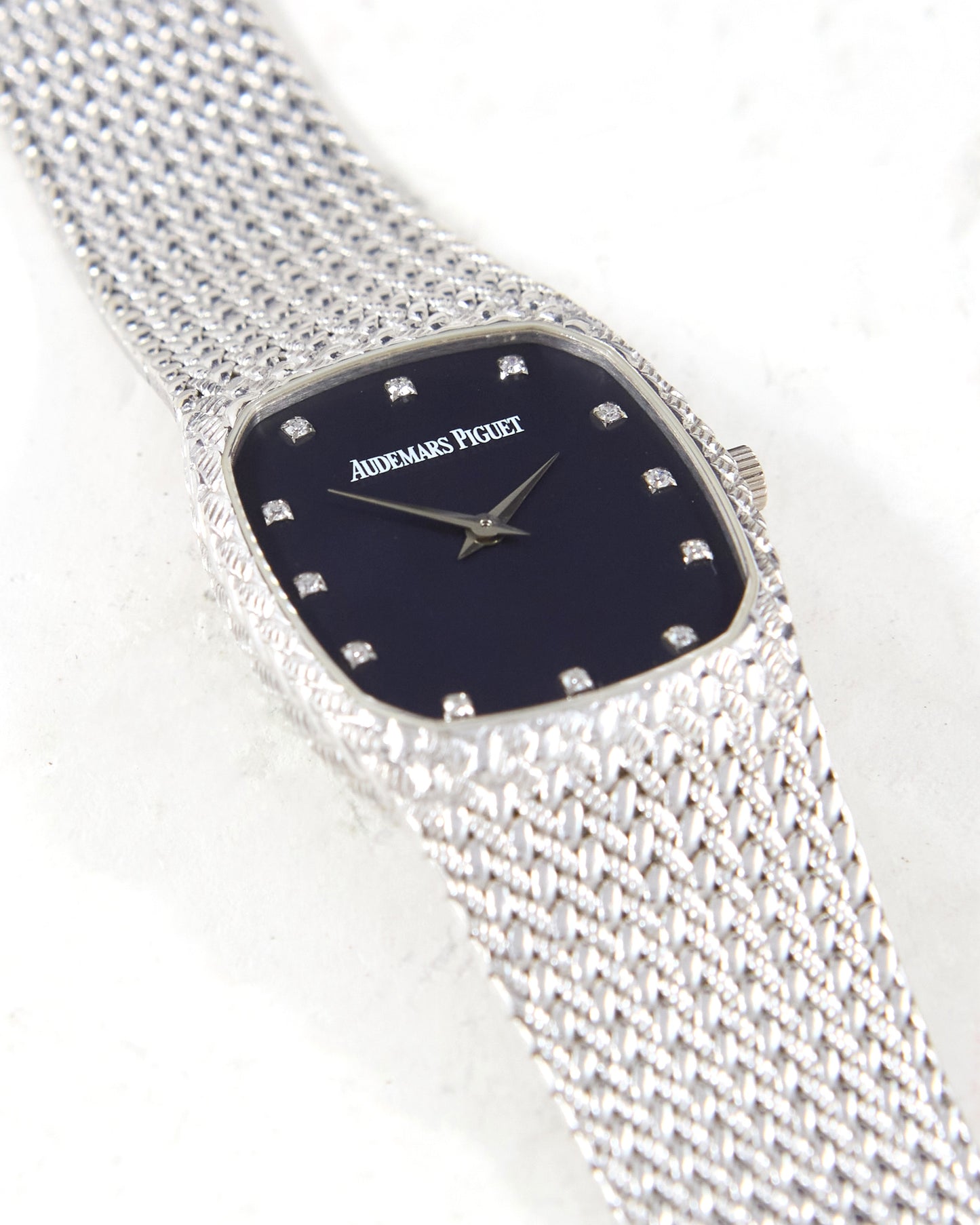 Audemars Piguet Cobra Black Diamond Dial in White Gold Case and Bracelet