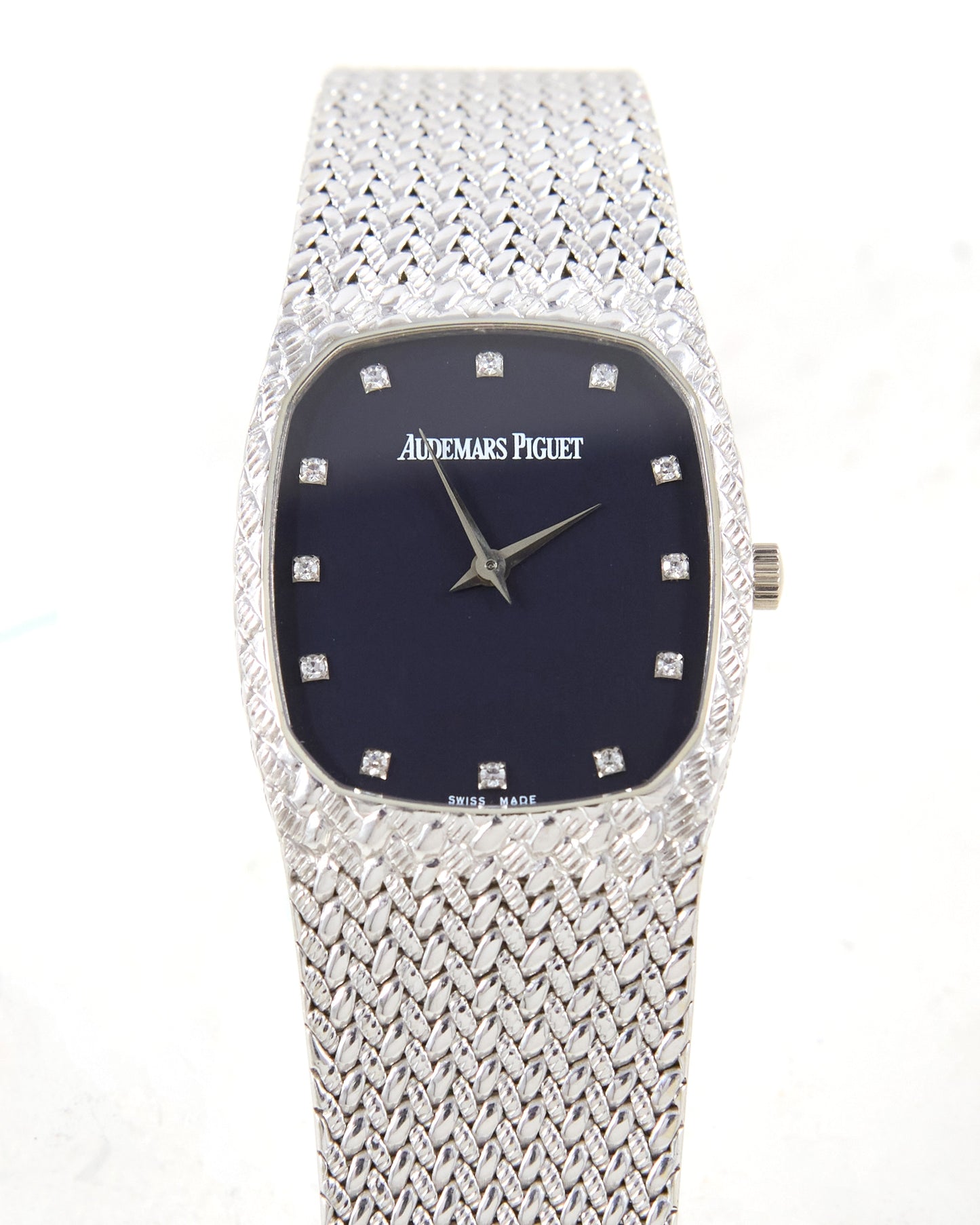 Audemars Piguet Cobra Black Diamond Dial in White Gold Case and Bracelet