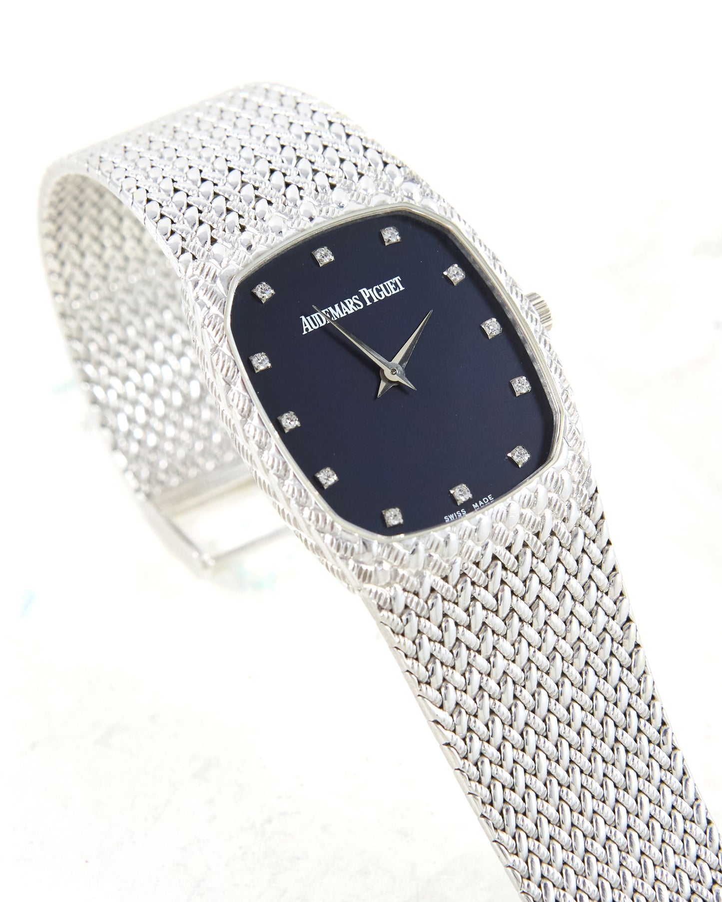 Audemars Piguet Cobra Black Diamond Dial in White Gold Case and Bracelet