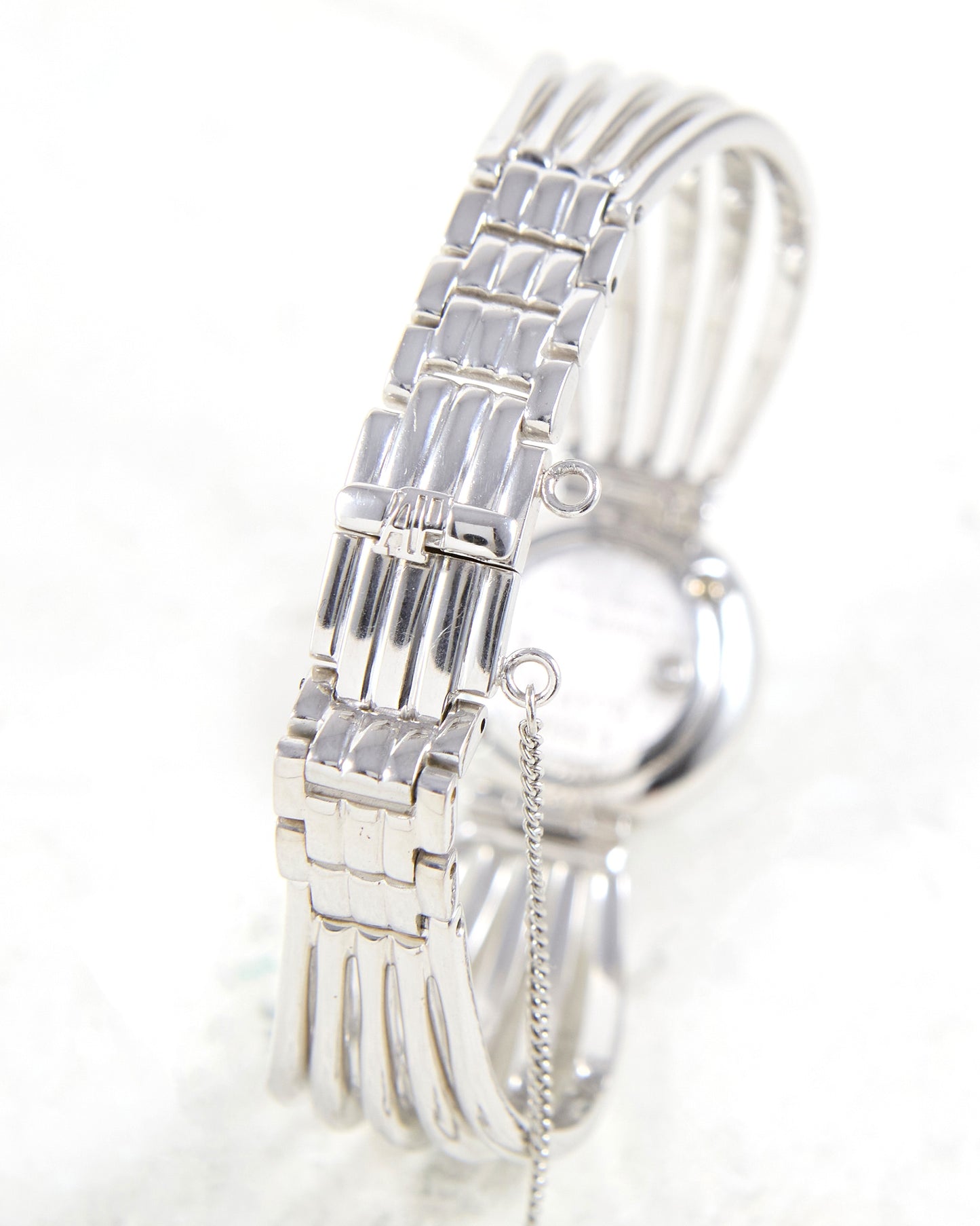 Audemars Piguet Bangle Watch in White Gold with Opal Stone Dial and Diamond Bezel