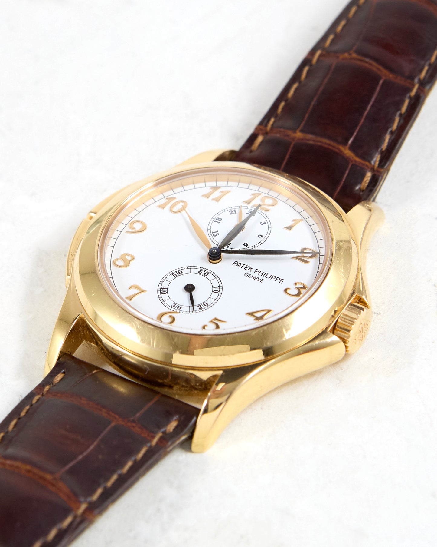 Patek Philippe Calatrava Travel Time 5134R in Rose Gold with Leather Strap and Deployant Buckle with Original Papers