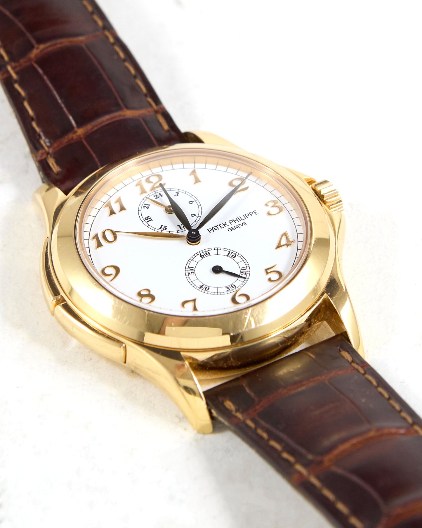 Patek Philippe Calatrava Travel Time 5134R in Rose Gold with Leather Strap and Deployant Buckle with Original Papers