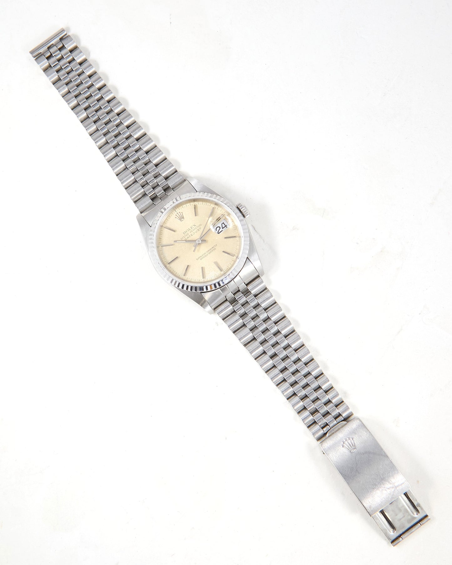 Rolex Datejust 16234 Tropical "Bone" Dial in Steel Case on Jubilee Bracelet