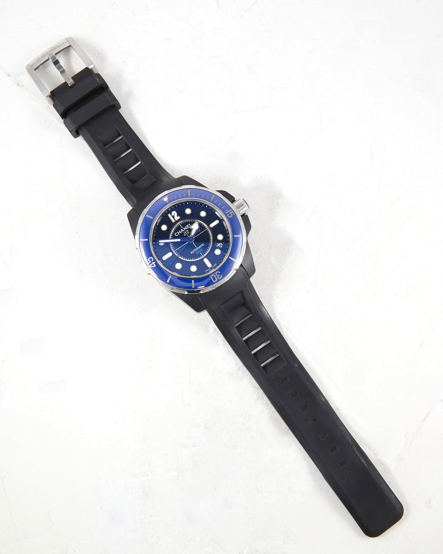 Chanel J12 Marine Automatic in Steel with Box & Papers
