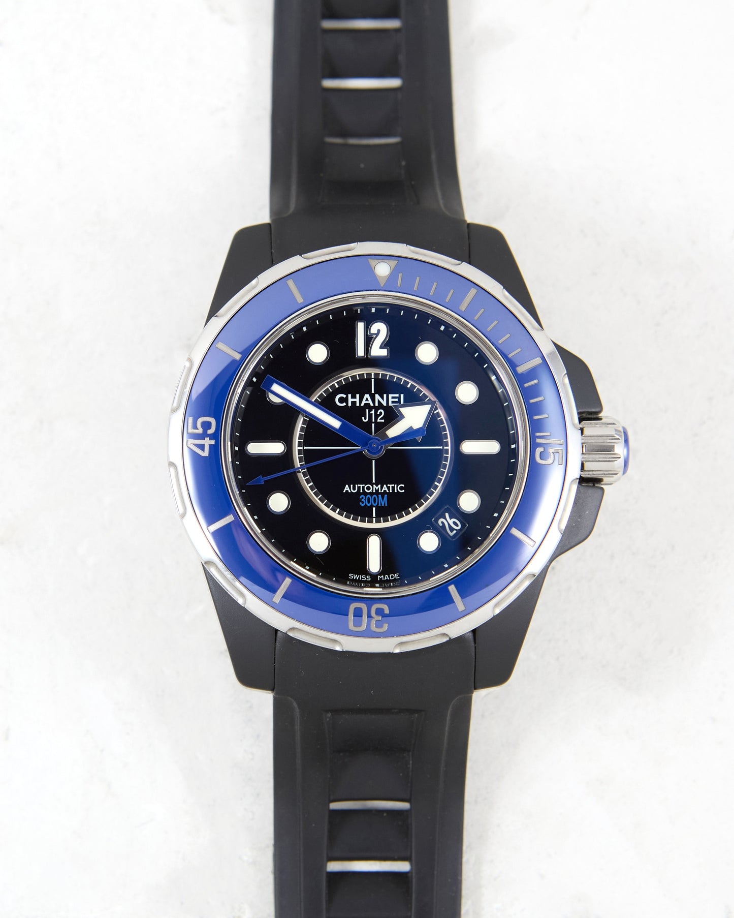 Chanel J12 Marine Automatic in Steel with Box & Papers