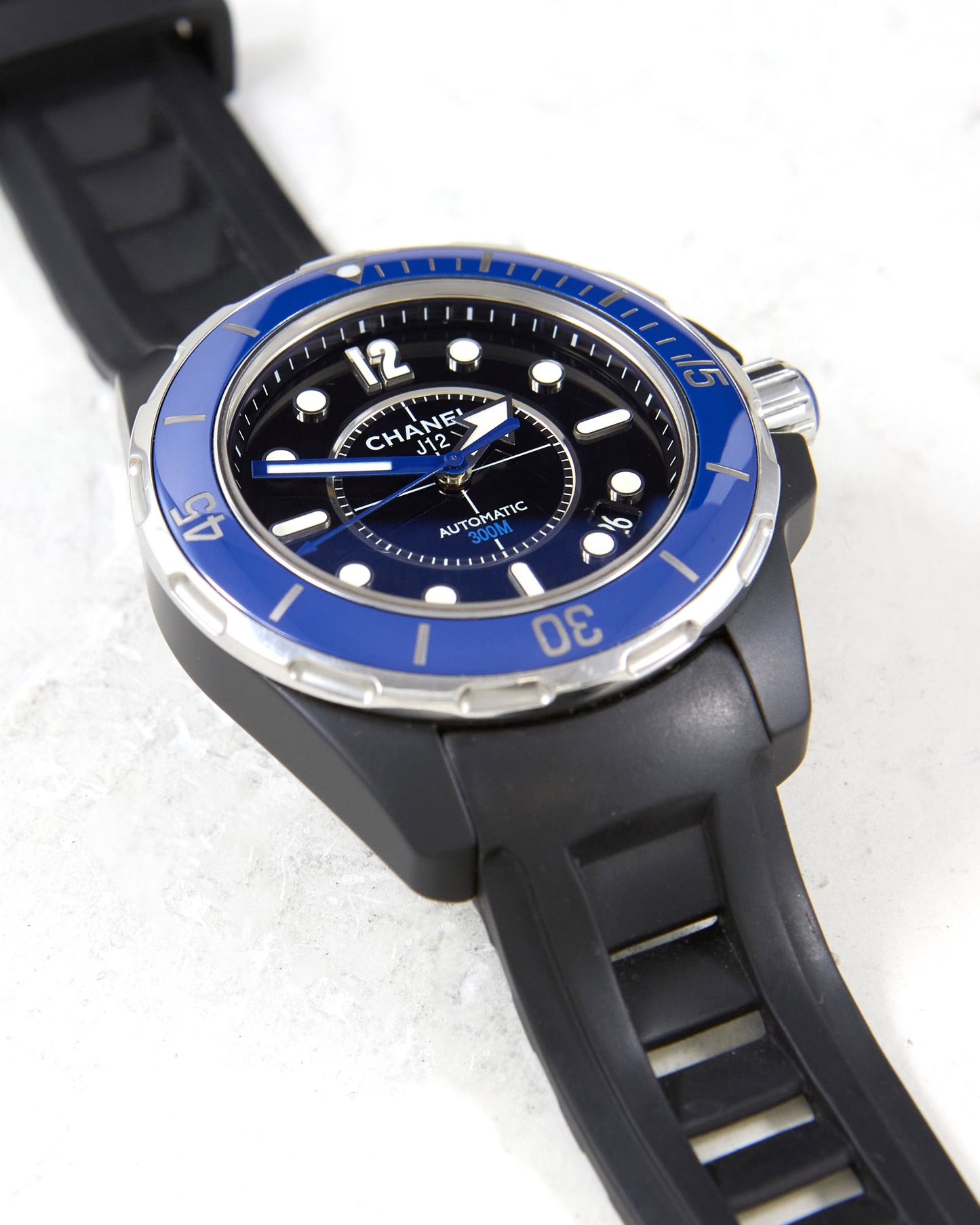 Chanel J12 Marine Automatic in Steel with Box & Papers