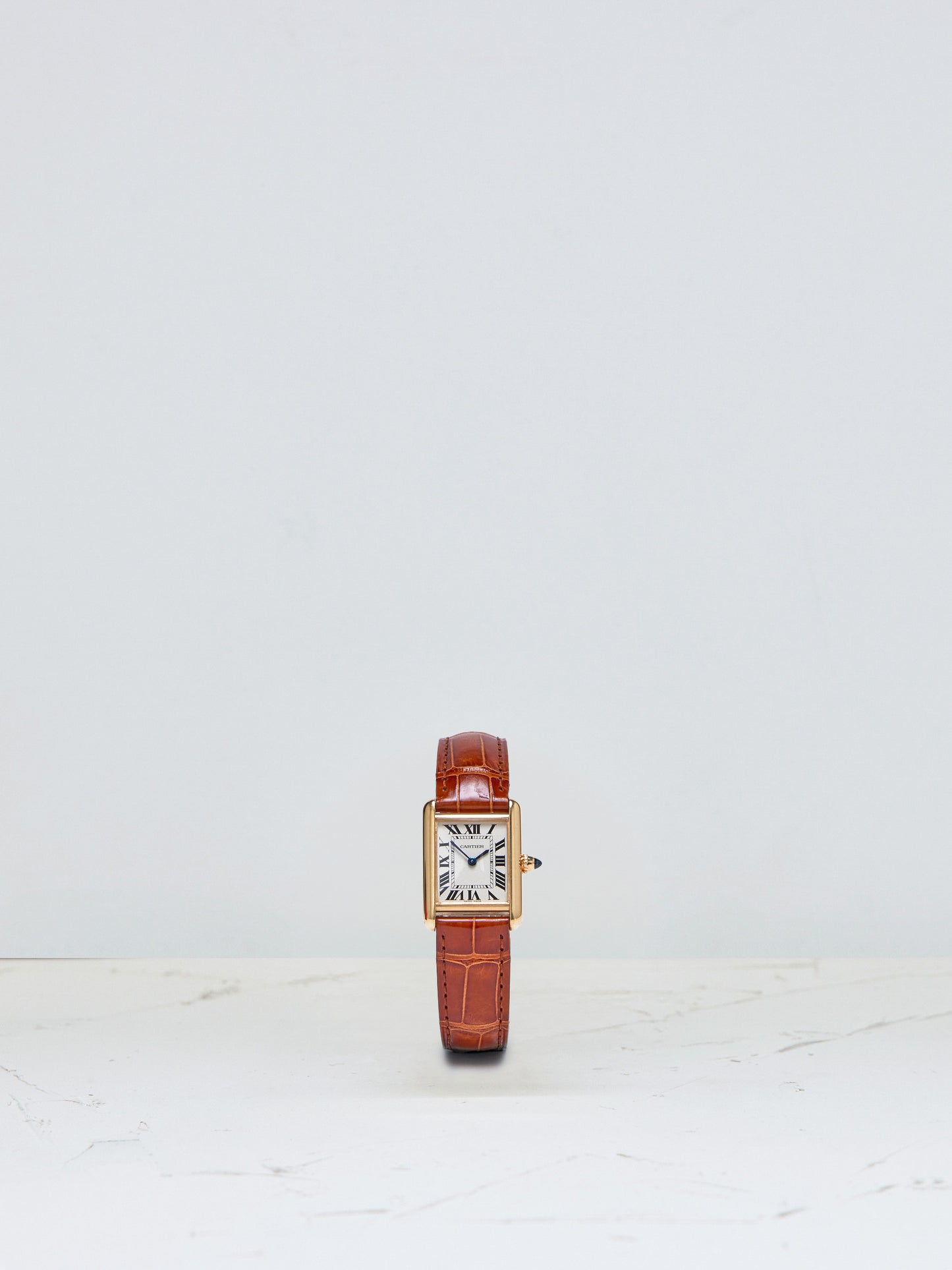 CARTIER TANK LOUIS IN YELLOW GOLD WITH CARTIER STRAP AND BUCKLE
