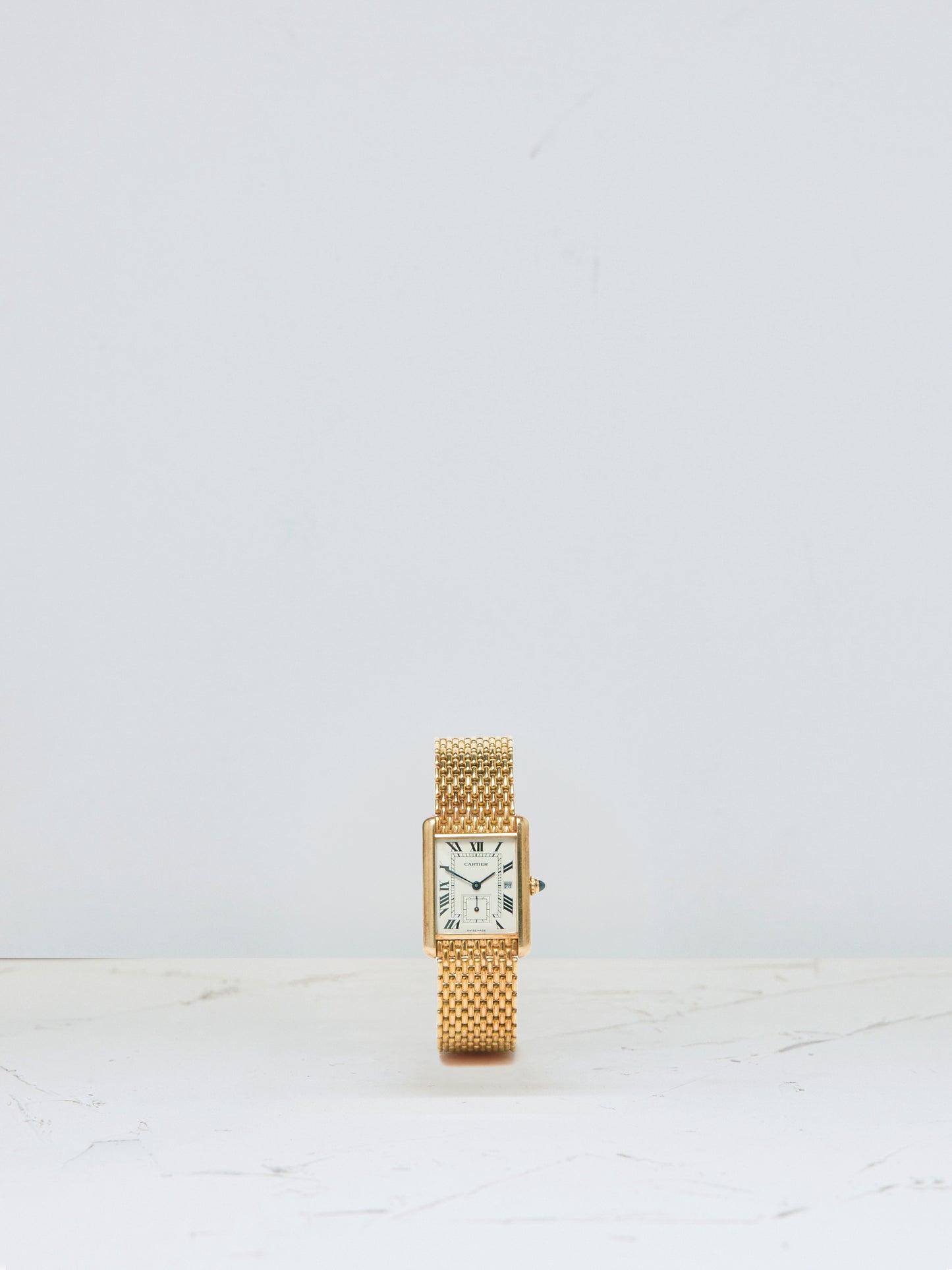 CARTIER TANK LOUIS WITH BEADS OF RICE BRACELET
