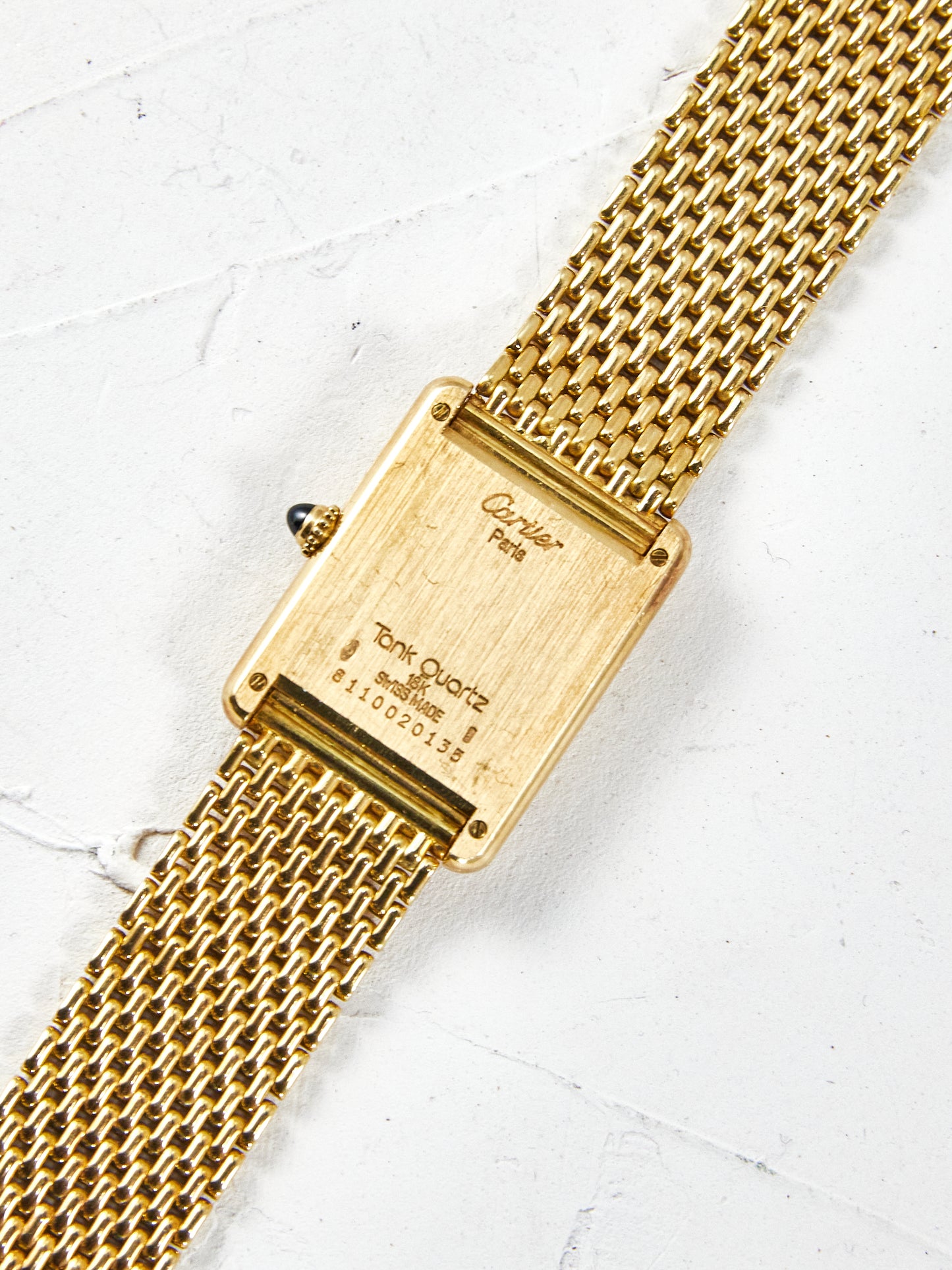 CARTIER TANK LOUIS WITH BEADS OF RICE BRACELET