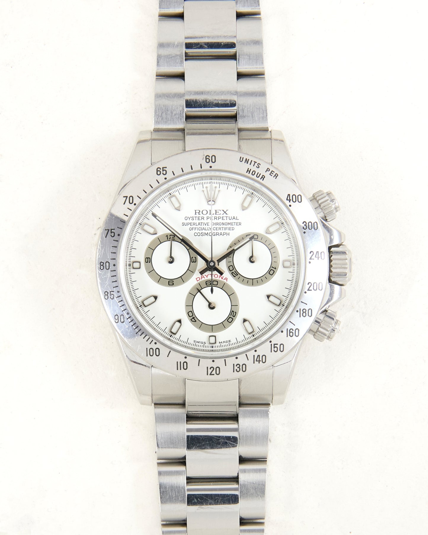 Rolex Daytona 116520 "Unpolished P-Serial" Dial Turning Creamy on Oyster Bracelet