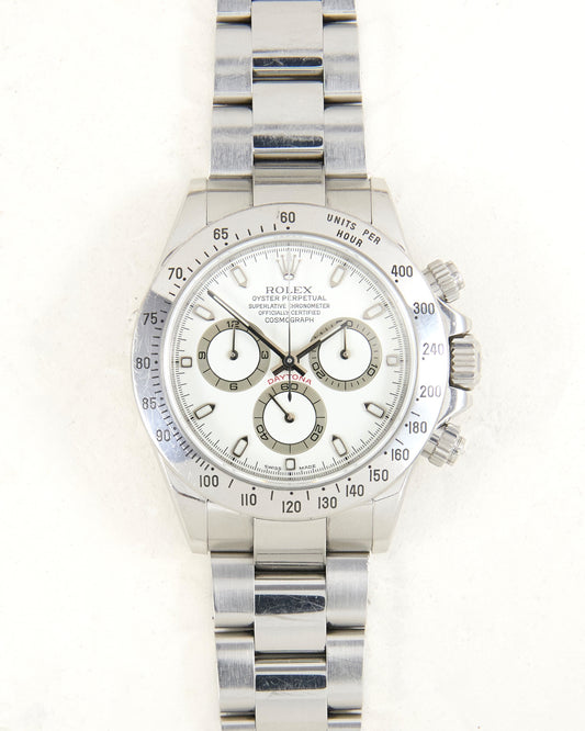 Rolex Daytona 116520 "Unpolished P-Serial" Dial Turning Creamy on Oyster Bracelet