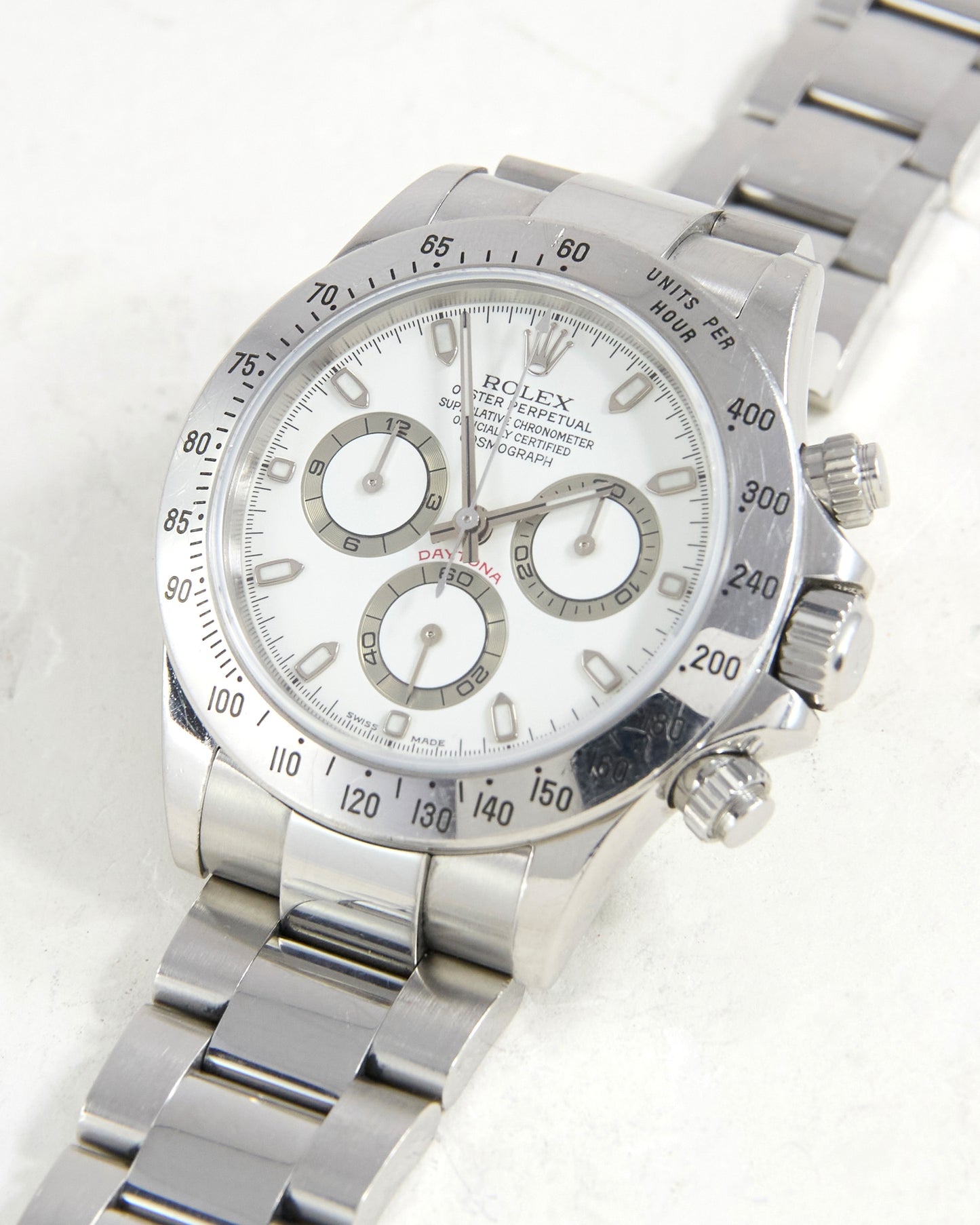 Rolex Daytona 116520 "Unpolished P-Serial" Dial Turning Creamy on Oyster Bracelet