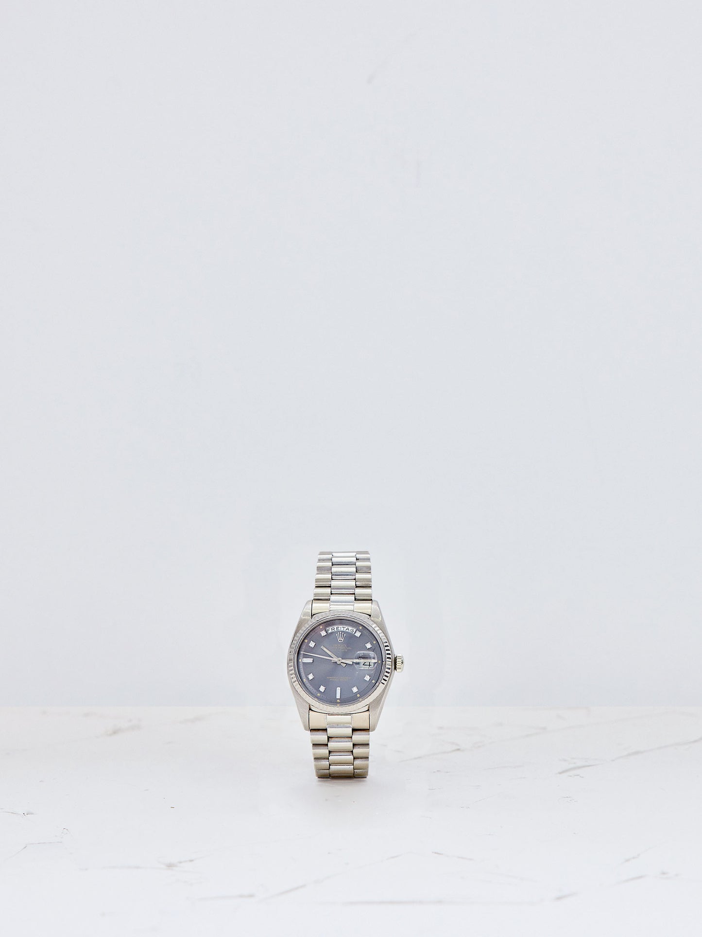 Rolex Day-Date Sigma Grey Dial in White Gold Case and Bracelet