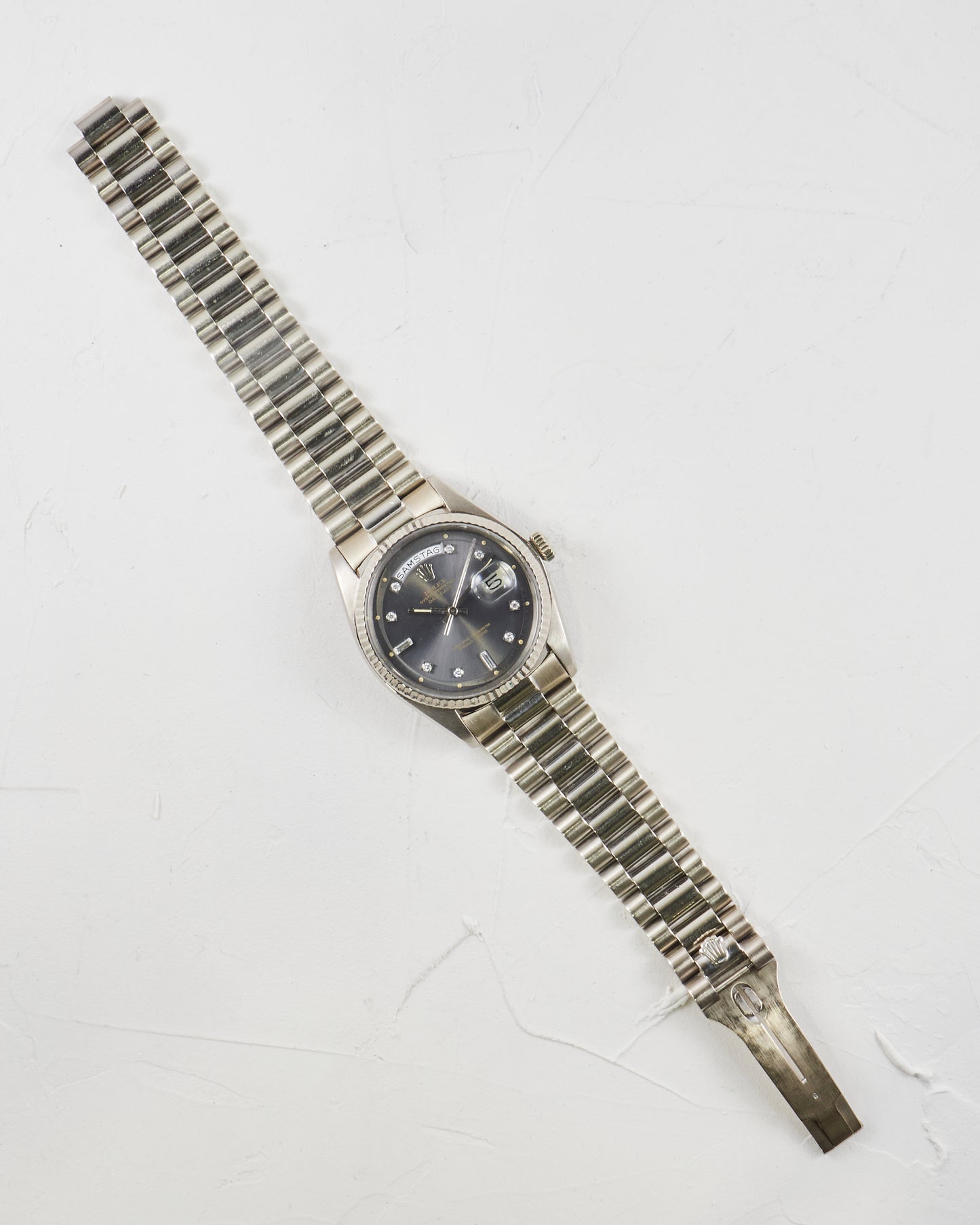 Rolex Day-Date Sigma Grey Dial in White Gold Case and Bracelet