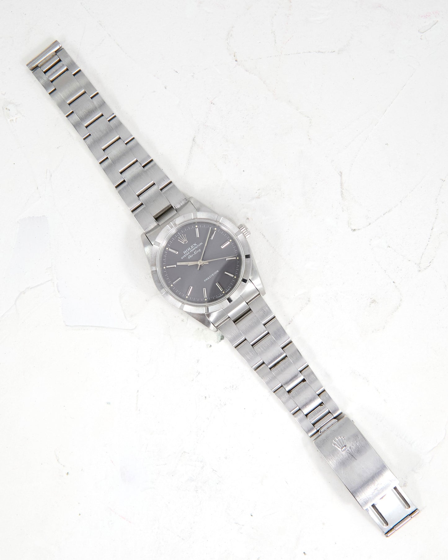 Rolex Air-King 14010 with Slate Dial and Papers