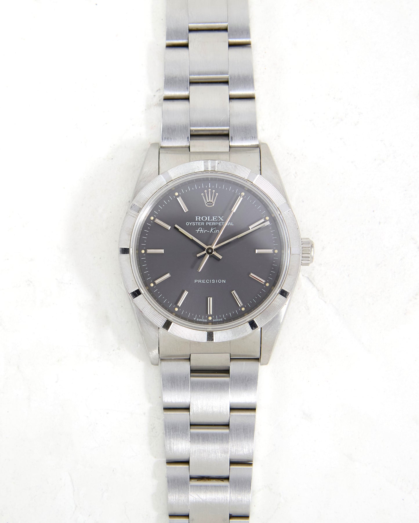 Rolex Air-King 14010 with Slate Dial and Papers