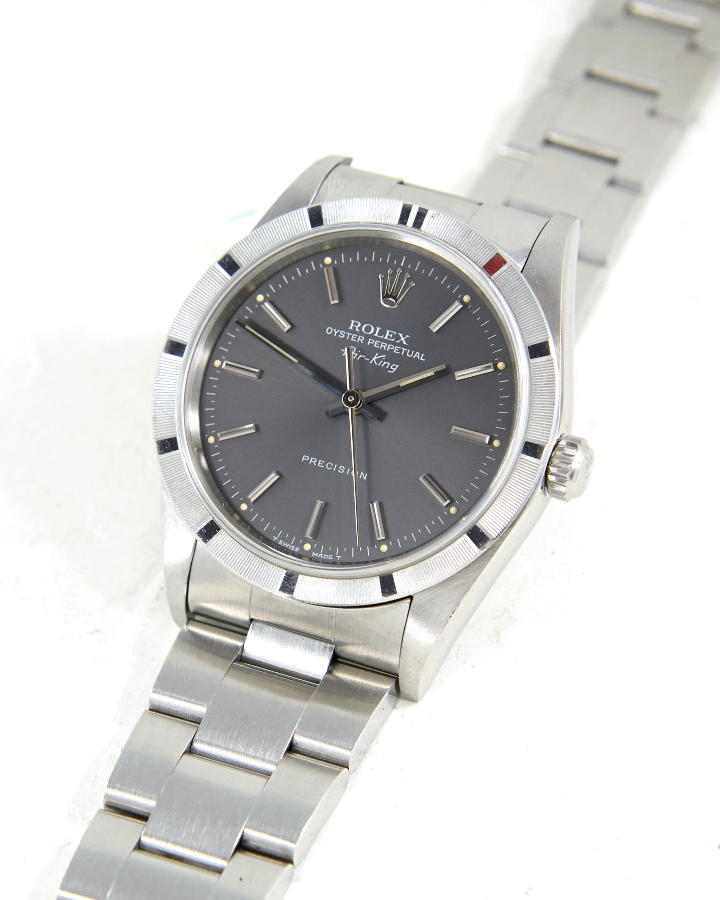 Rolex Air-King 14010 with Slate Dial and Papers