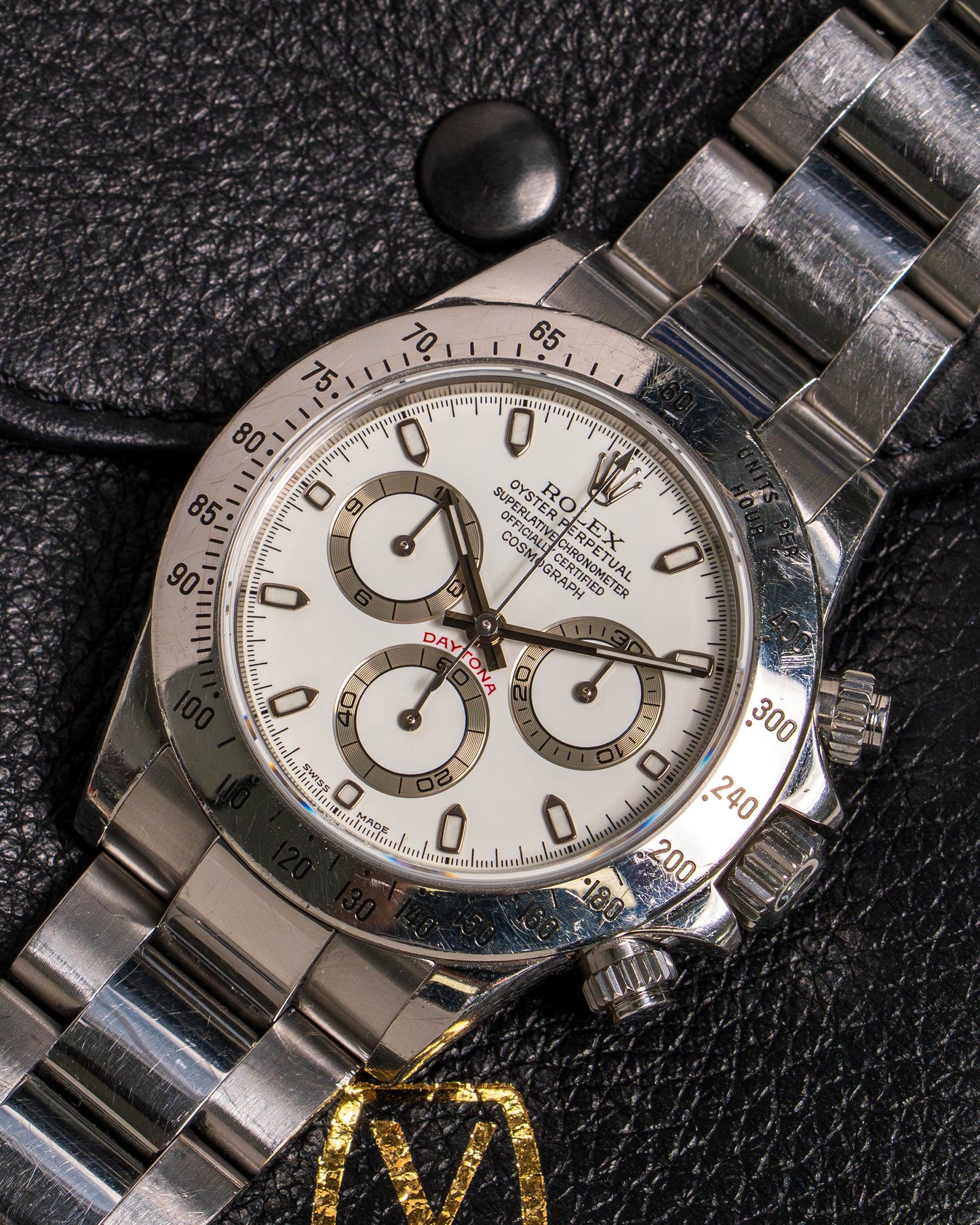 Rolex Daytona 116520 "Unpolished P-Serial" Dial Turning Creamy on Oyster Bracelet