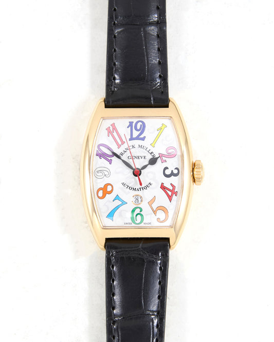 Franck Muller Cintree Curvex Color Dream Automatic in Rose Gold Case with Box & Papers