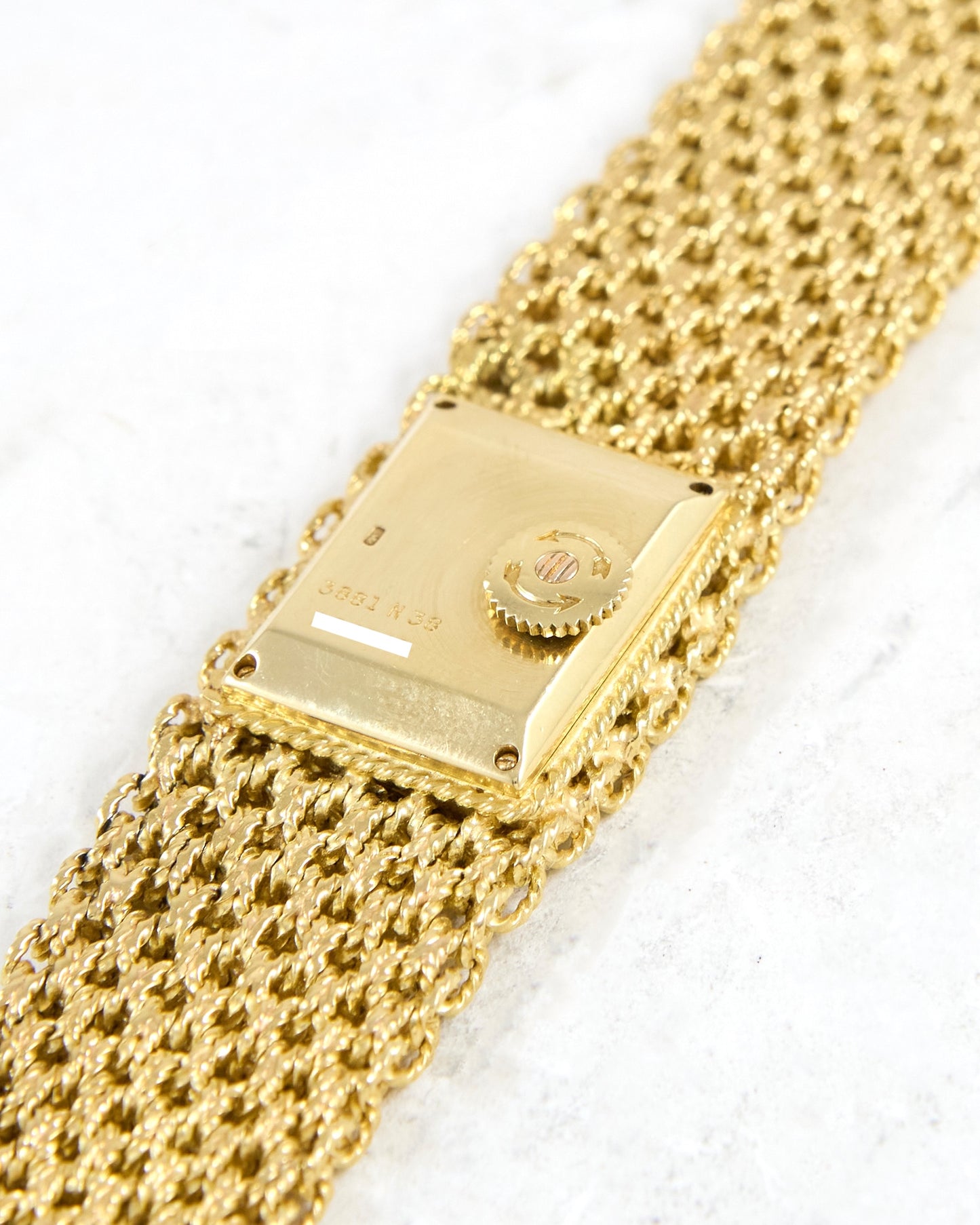 Piaget Braided Bracelet Watch with Lapis Dial in Yellow Gold Case and Bracelet