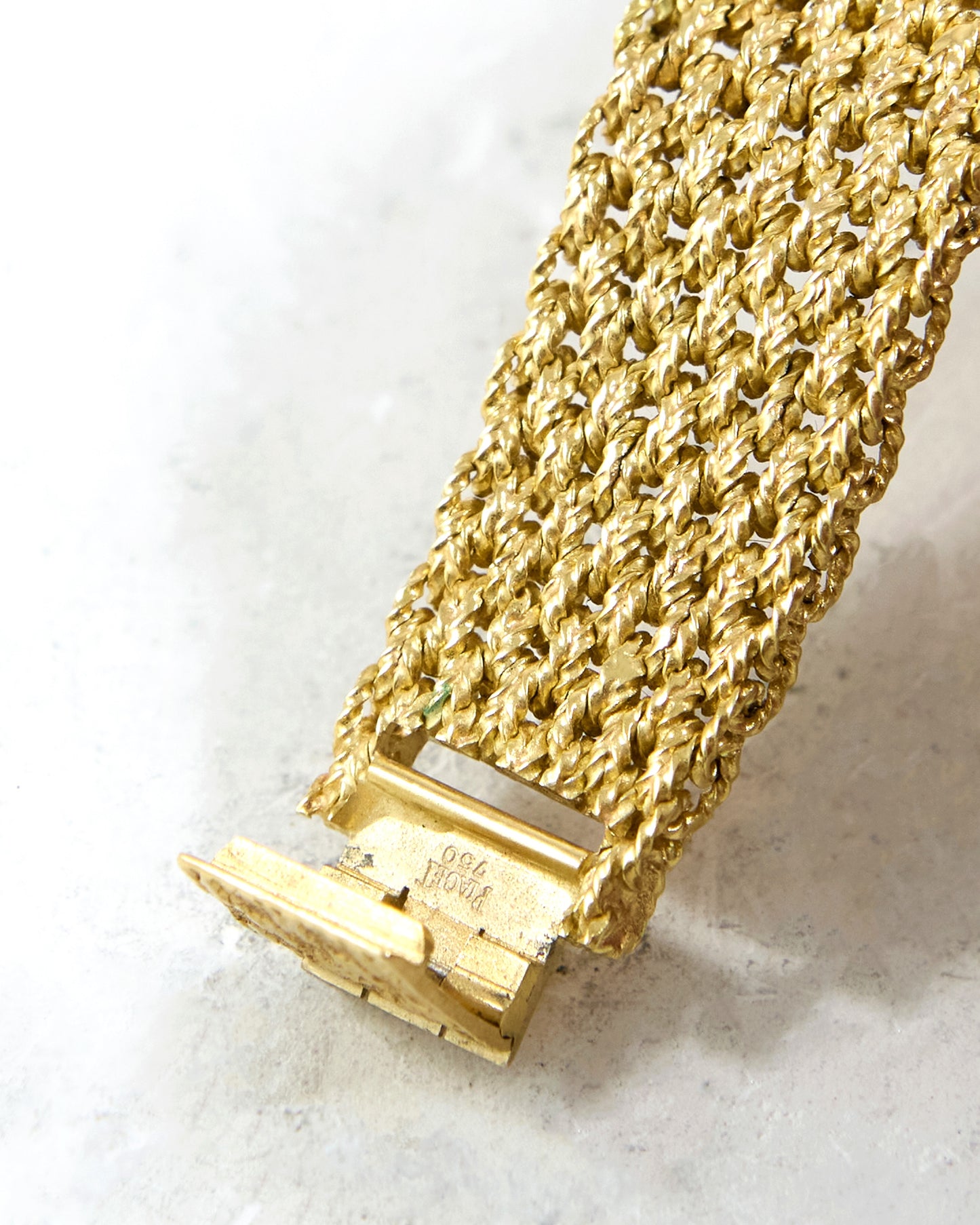 Piaget Braided Bracelet Watch with Lapis Dial in Yellow Gold Case and Bracelet