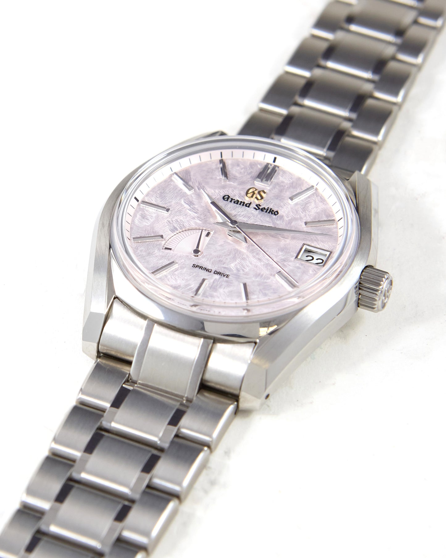 Grand Seiko Shunbun The Vernal Equinox SBGA413G Pink MOP Dial in Titanium with Box & Papers