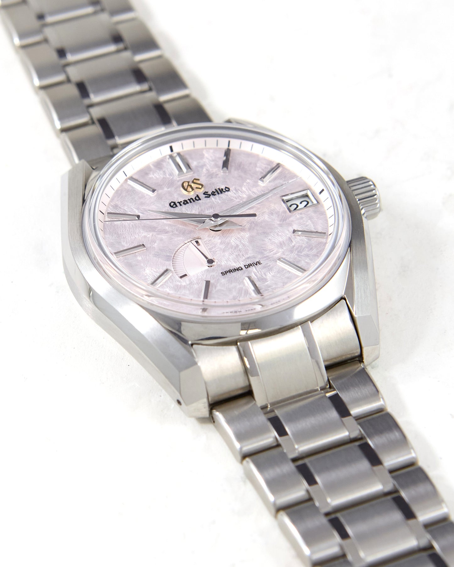 Grand Seiko Shunbun The Vernal Equinox SBGA413G Pink MOP Dial in Titanium with Box & Papers