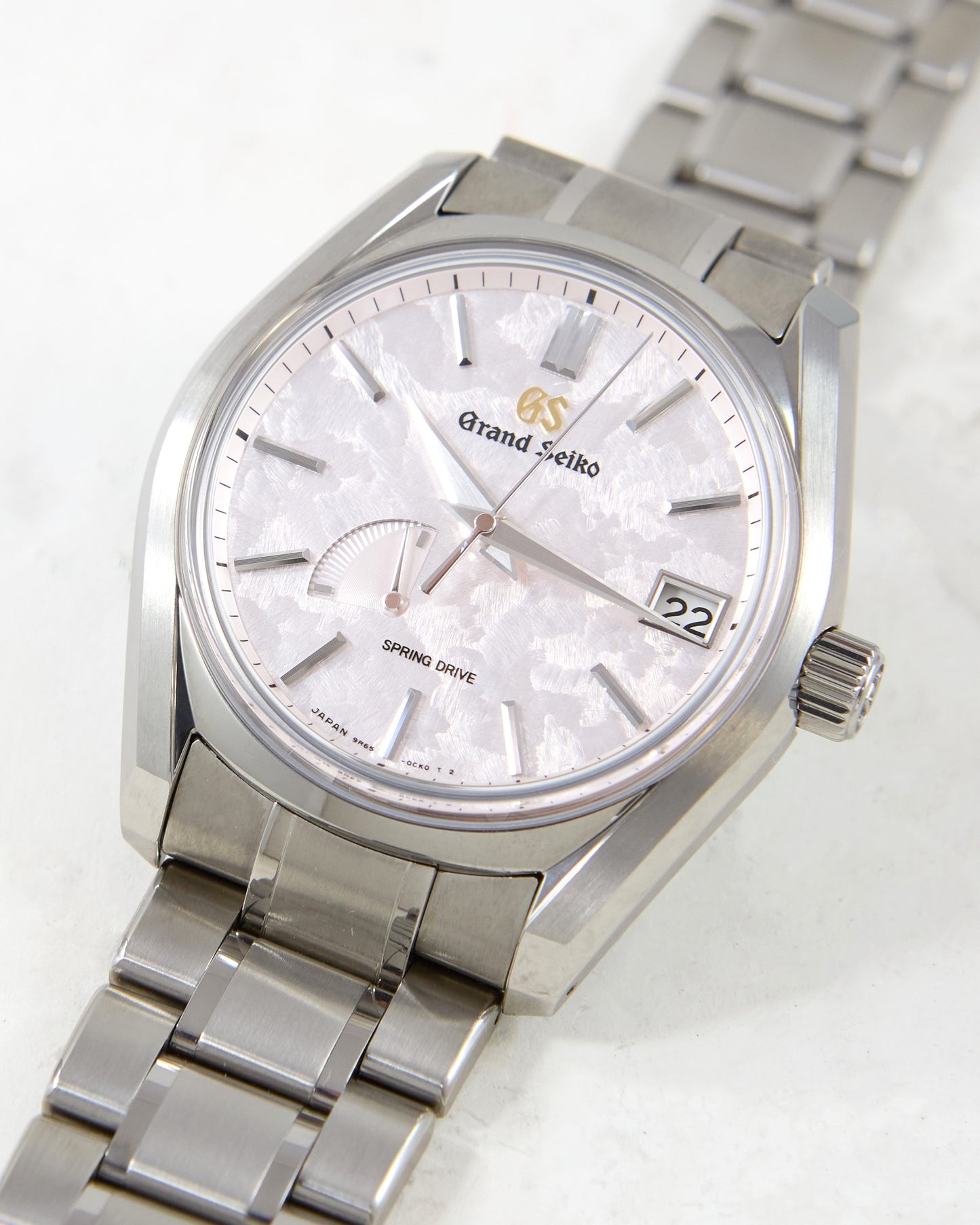 Grand Seiko Shunbun The Vernal Equinox SBGA413G Pink MOP Dial in Titanium with Box & Papers