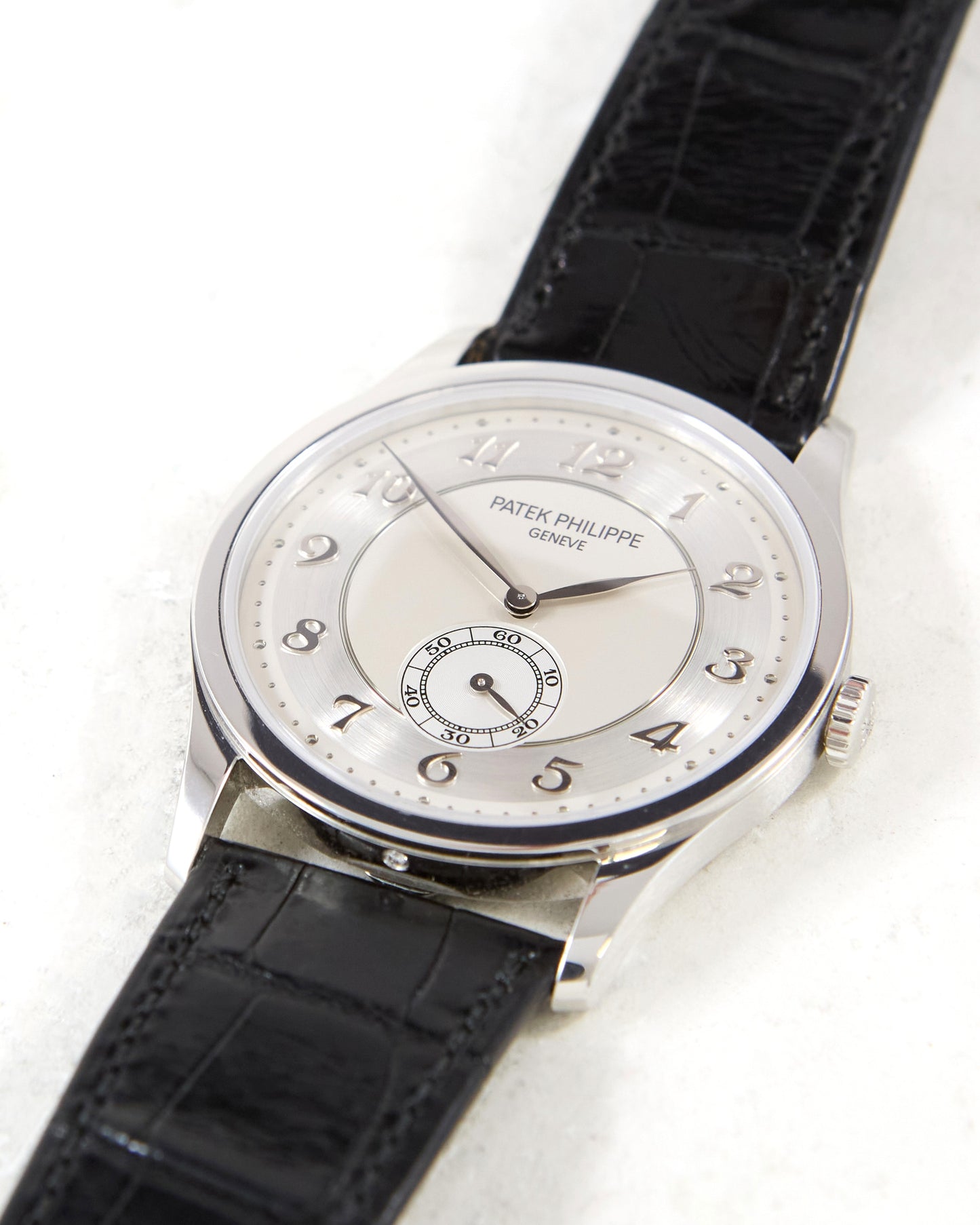 Patek Philippe Calatrava 5196P Silver Breguet Dial in Platinum with Box & Papers